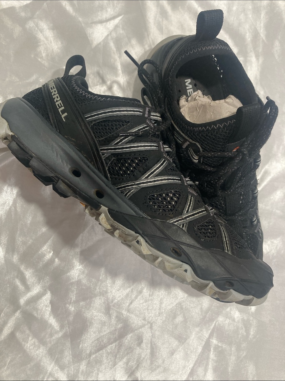 Merrell Black Athletic Trail Shoes with Gray Accents